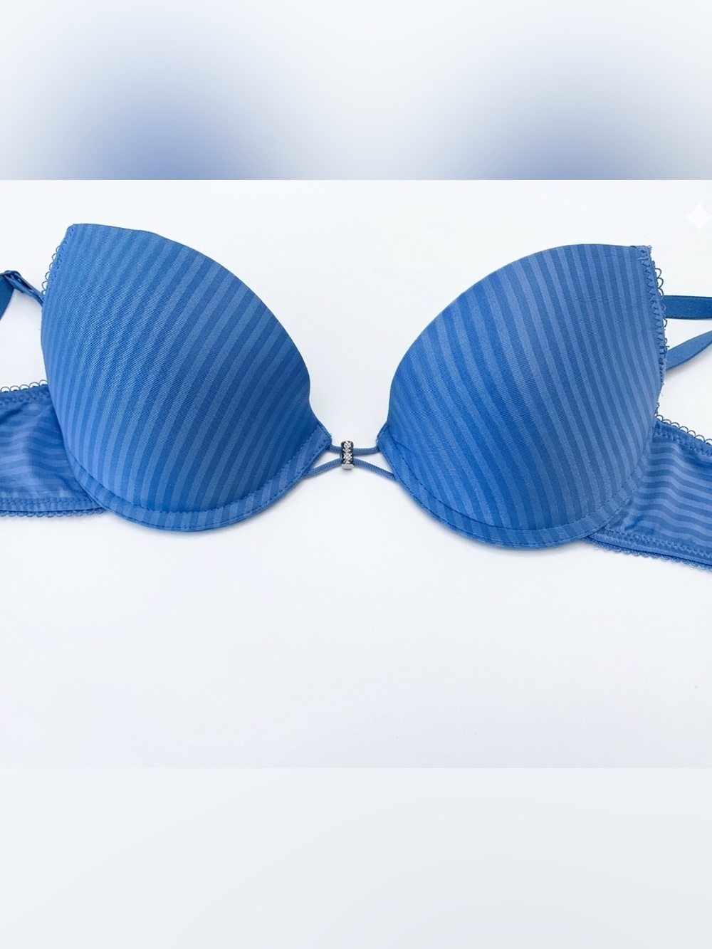 Jessica Blue Striped Push-up Bea